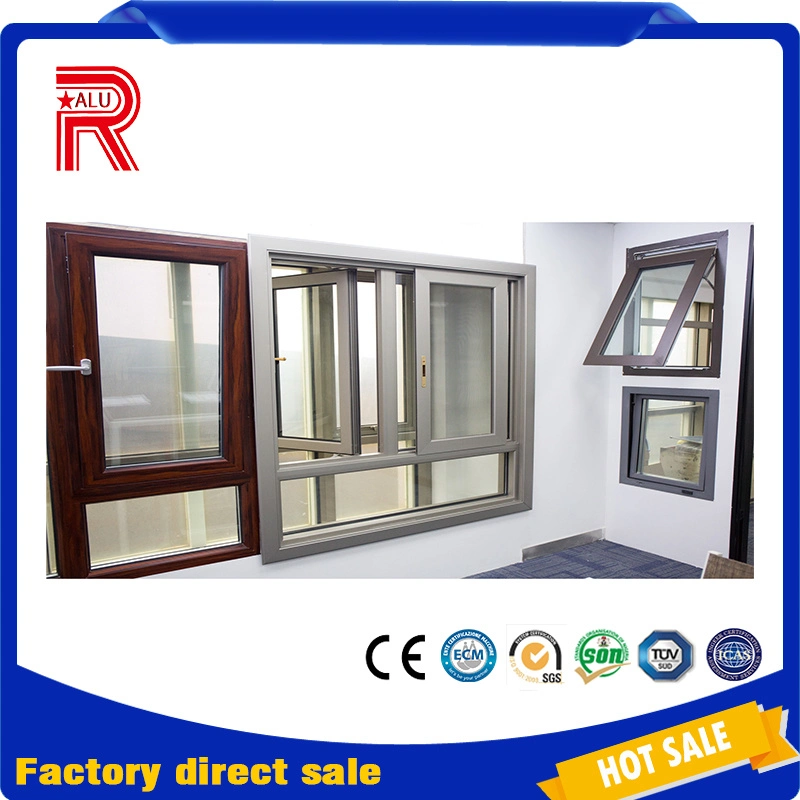 Powder Coating Double Glazing Glass Aluninium Windows Casement Aluninum Tilt and Turn Window