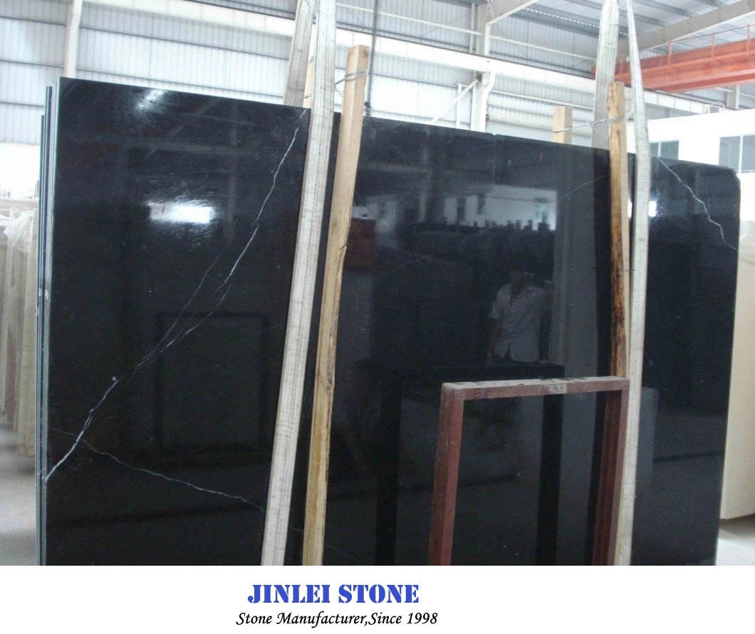 Buidling Material Cheap Polished Nero Marqiua Marble for Countertop/Floor/Wall/Slab/Tile/Decoration Marble Price