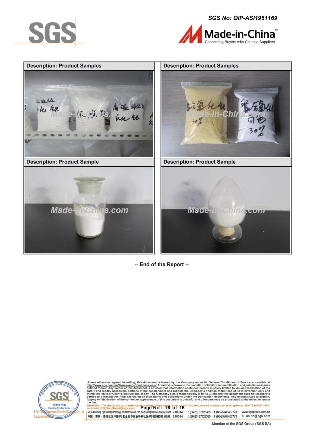 Aluminum Hydroxide CAS No. 21645-51-2 Used in Bulk Molding Compounds