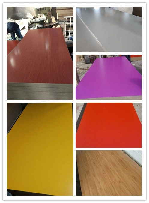 Melamine MDF Board Furniture Plywood of Melamine Plywood and Decorative Board Melamine Faced or Melamine Particle Board Fire Resistant Board Red Melamine Board