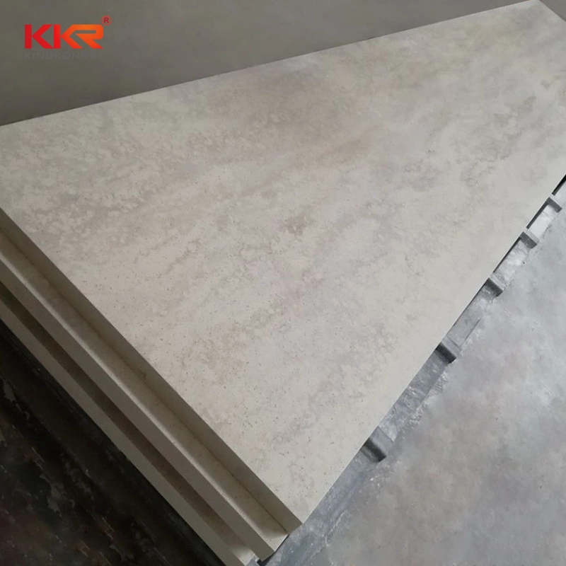 Kkr Building Material Marble Look Artificial Stone Acrylic Vein Pattern Solid Surface