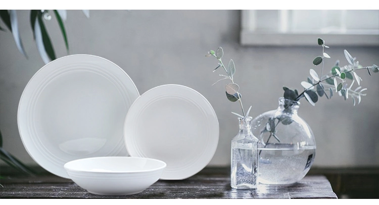 High Quality White Glaze Customized Stoneware Dinner Set
