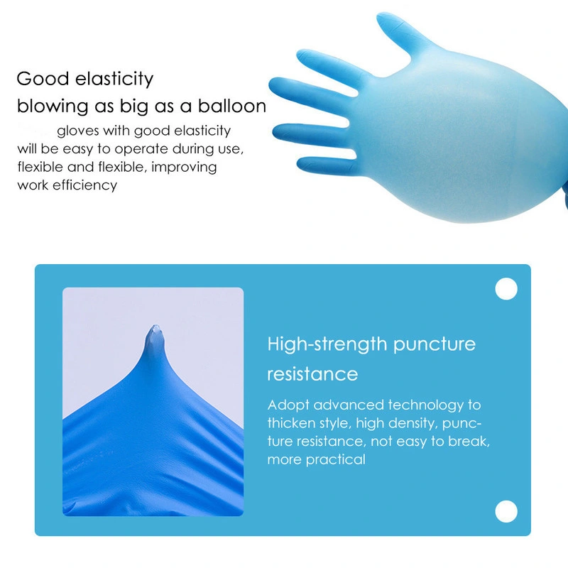 Free Sample Custom Biodegradable Beautiful Disposable Powder-Free Nitrile Exam Gloves