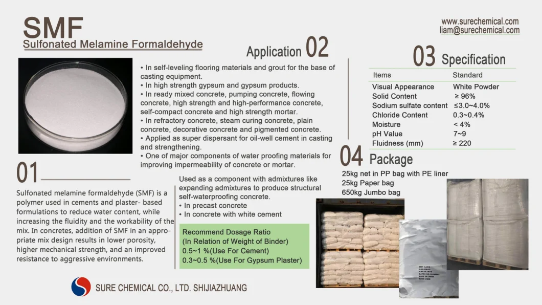 Sulfonated Melamine Formaldehyde 98% Powder SMF