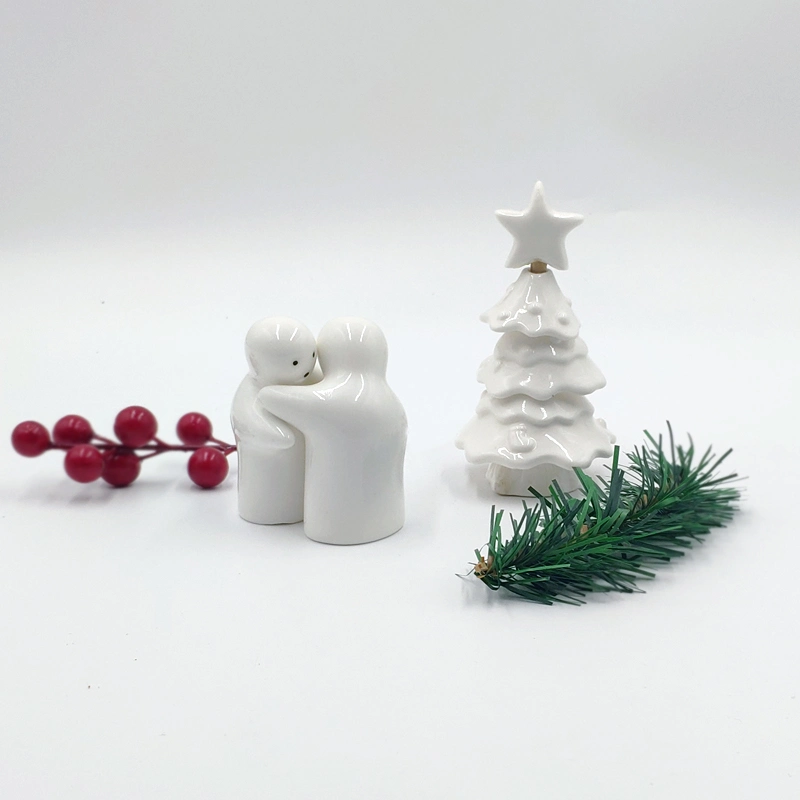 Jade-White Mulit-Type Castle China-Bone Combinable Porcelain Christmas Figurine Animal Ornament