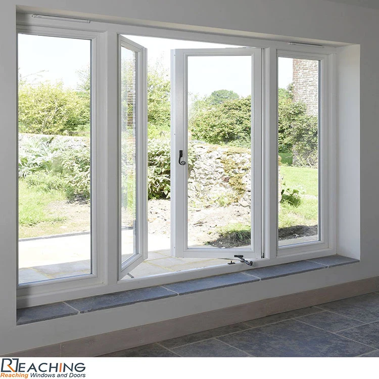 High Quality Conch Profile UPVC/PVC Casement/Fixed Window with Double Glazing