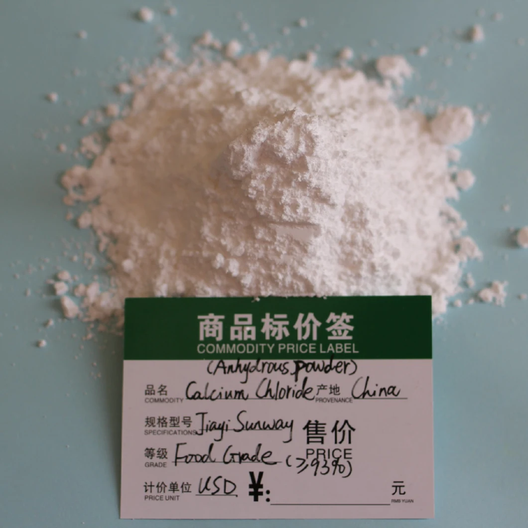 Powder Calcium Chloride Food Grade 93% Purity for Food Additives