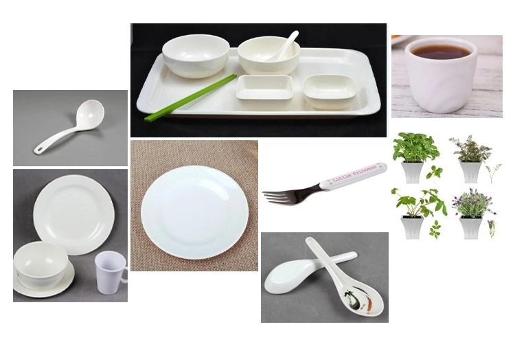 CAS 108-78-1 Melamine Moulding Powder Plastic for Food Grade Tableware Dinnerware