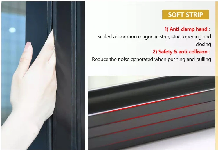 New White Color Water-Proof Aluminum Glaze Bi-Fold Sound Proof Bifold Window