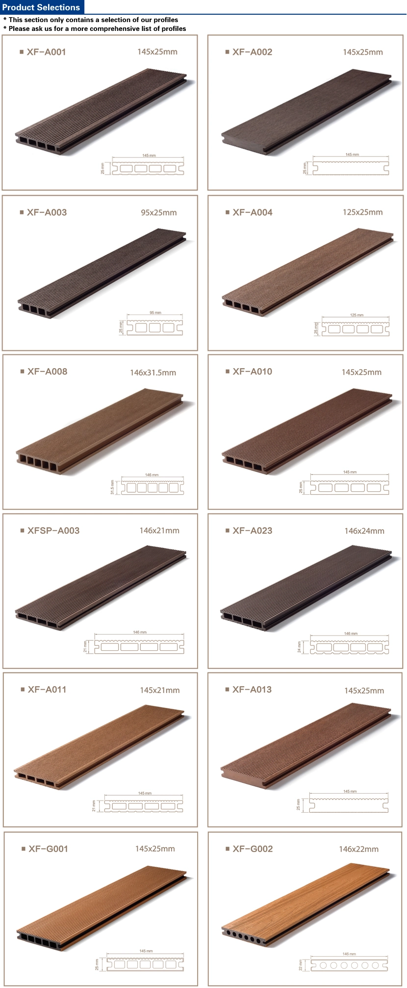 WPC Decking Board Co-Extrusion Wood Plastic Composite WPC Floor Decking