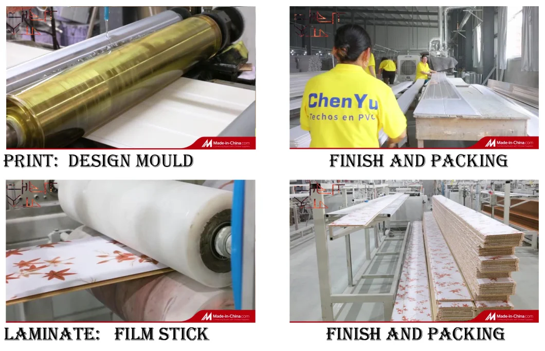 Chinese Manufacturer Low Cost Hot Foil Hot Transfer Hot Stamping Wall Panel PVC Ceiling Panel
