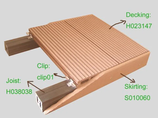 Ocox WPC Decking Wood Plastic Composite Flooring Wood Grained WPC Decking