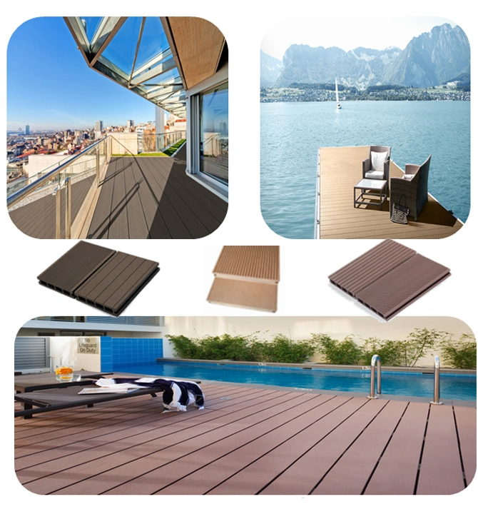 Wood Plastic Composite WPC Decking Hollow Flooring for Waterproof Outdoor WPC Plank