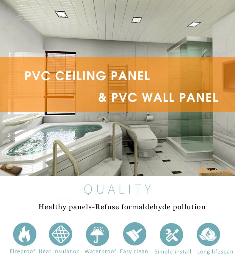 Laminted PVC Wall Panel Indoor Decorative PVC Panel Fireproof Panel
