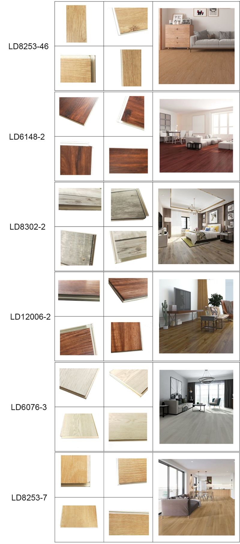 Waterproof Fireproof Luxury Tiles Plank PVC WPC Vinyl Flooring