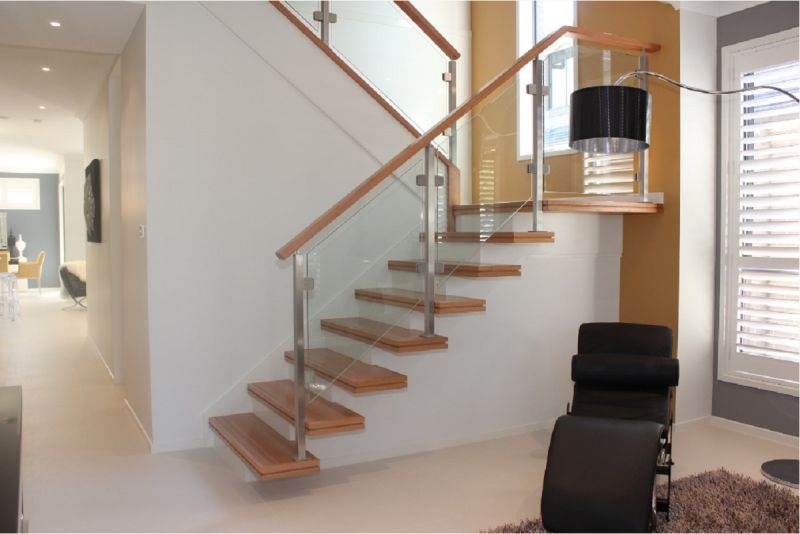 Morden Indoor Handrail Balcony SS304 Railing Glass Balustrade