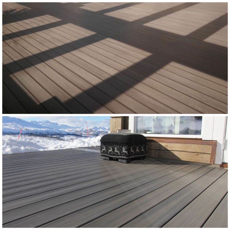 Wood Outdoor Co-Extrusion Composite Decking UV-Resistant Capped WPC Decking Co-Extrusion WPC Decking New Style 135*22mm