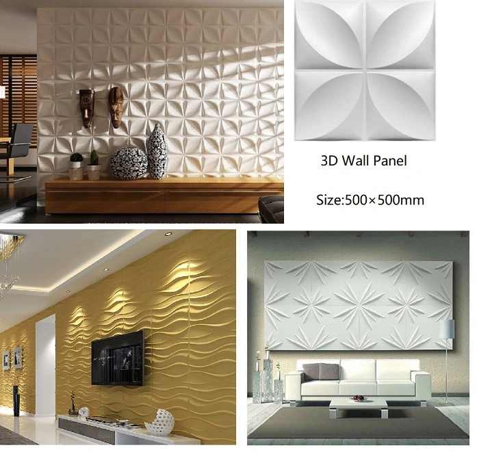 Waterproof Interior Wall Paneling White Color Paintable Decorative 3D PVC Wall Panels for Walls