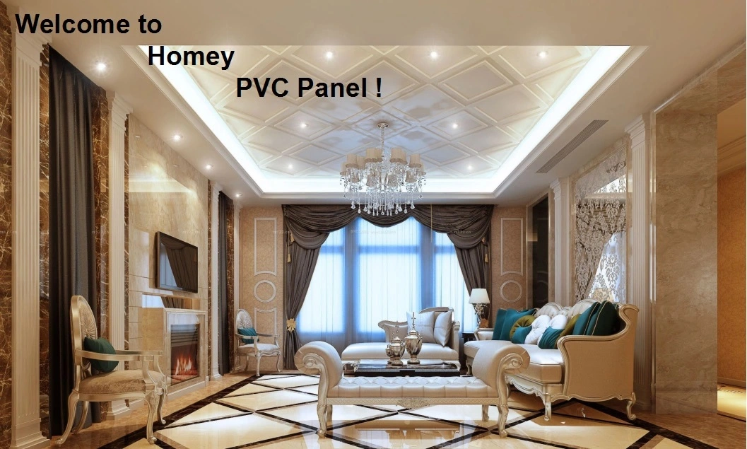 30cm*6mm Interior Decorative PVC Panel Laminated Wall Panel From Factory