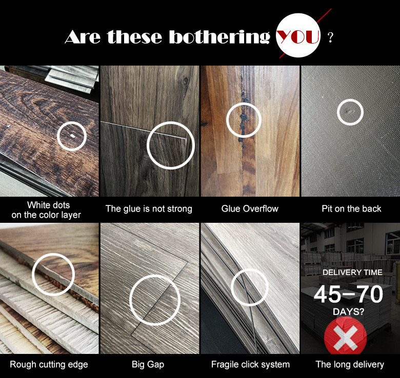 Wood Grain Dry Back Flooring Plank PVC Vinyl Flooring