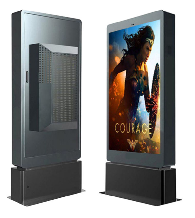 Floor Standing Ad Video Player Outdoor Floor Standing Waterproof Ad Player 65 Inch 1080 HDMI Advertising Media Player Mobile Phone Advertising Posters