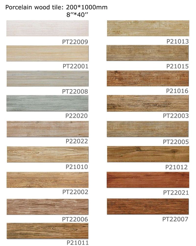 200*1000mm Wood Ceramic Floor Tile for Flooring Tile Building Material