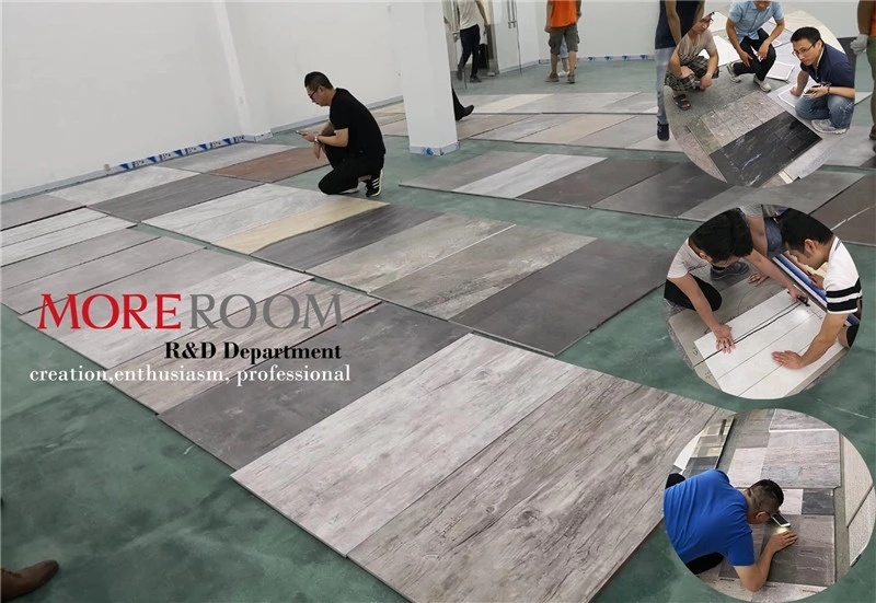 Anti Slip Gray Timber Wood Look Porcelain Tiles Floor