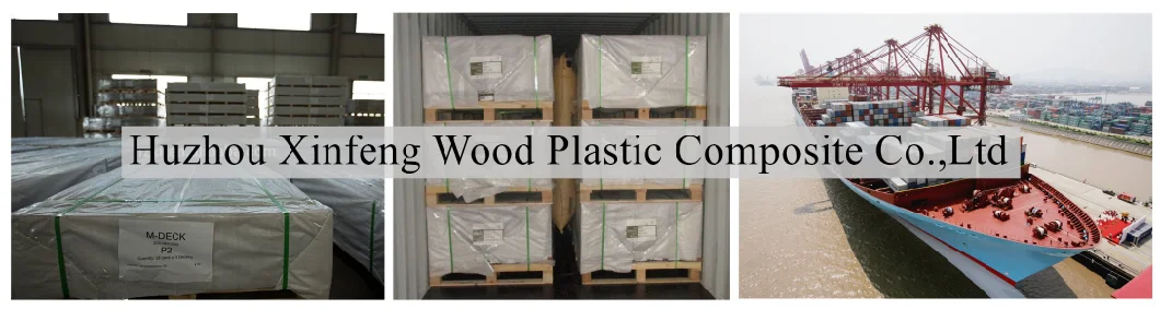 Wood Grain Embossed WPC Decking Outdoor Floor