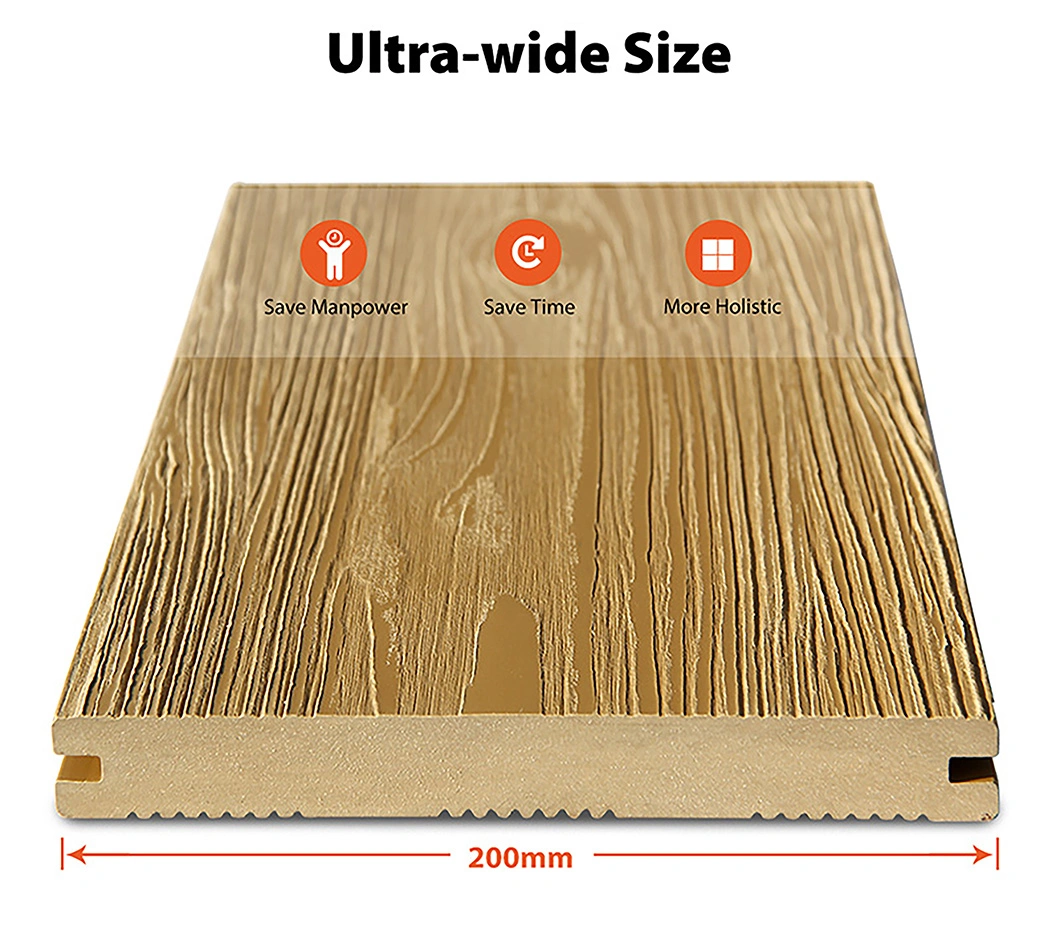Engineered Anti UV WPC Deck Board with Laminate Flooring Outdoor Teak Decking WPC Decking Flooring