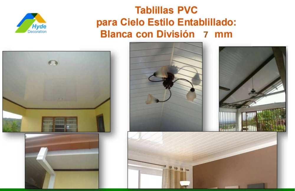 Tablilla PVC PARA Cielo Raso Wooden Plastic Ceiling Panels PVC Interior Decoration