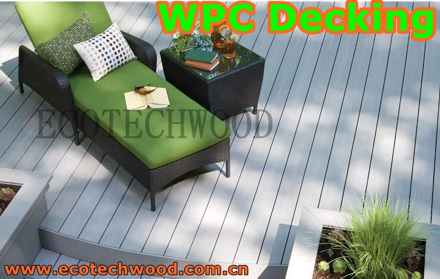 Popular & High Quality Hollow WPC Decking with Certification Fsc, ISO9001, ISO14001, , SGS