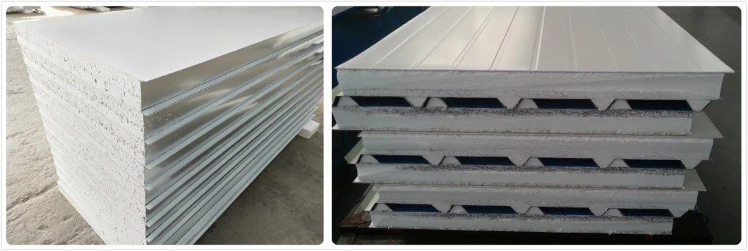 Insulated Wall Roof Panel EPS/PU/PIR/Rockwool/Polyurethane/Glasswool Soundproof Roof Sandwich Panels