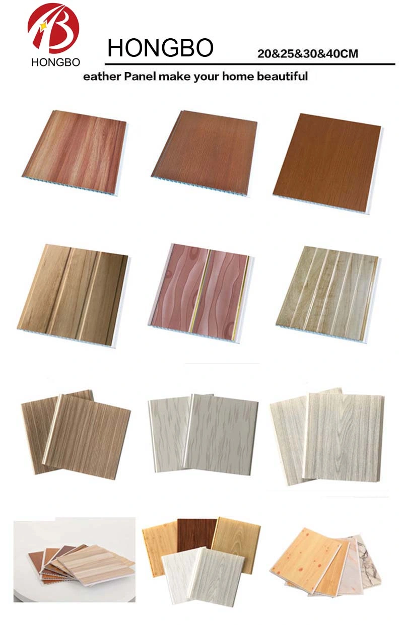Wooden Design Laminated Decoration Building Material PVC Wall Panels PVC Ceiling Tile Plastic Board PVC Ceiling