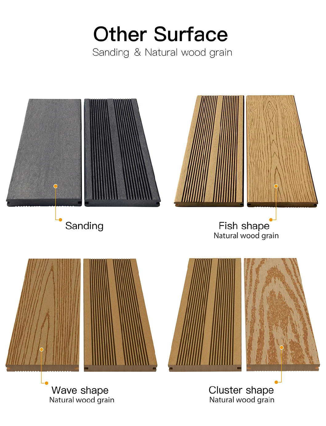 Wood Plastic Composite Outdoor Decorative WPC Decking