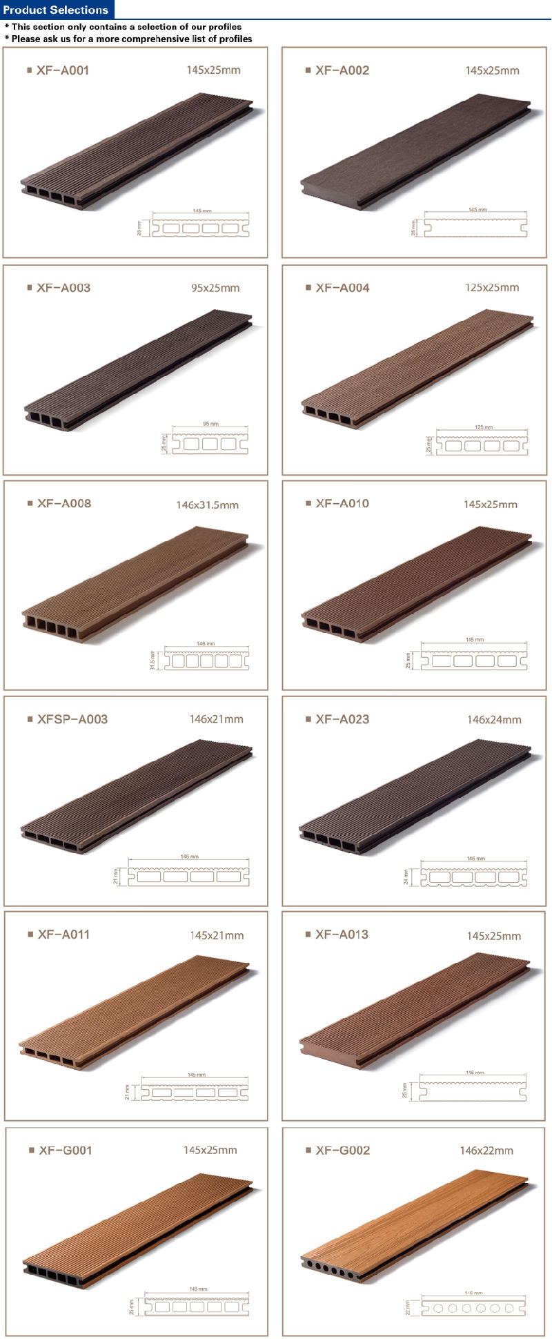 WPC Decking Board Co-Extrusion Wood Plastic Composite WPC Floor Decking