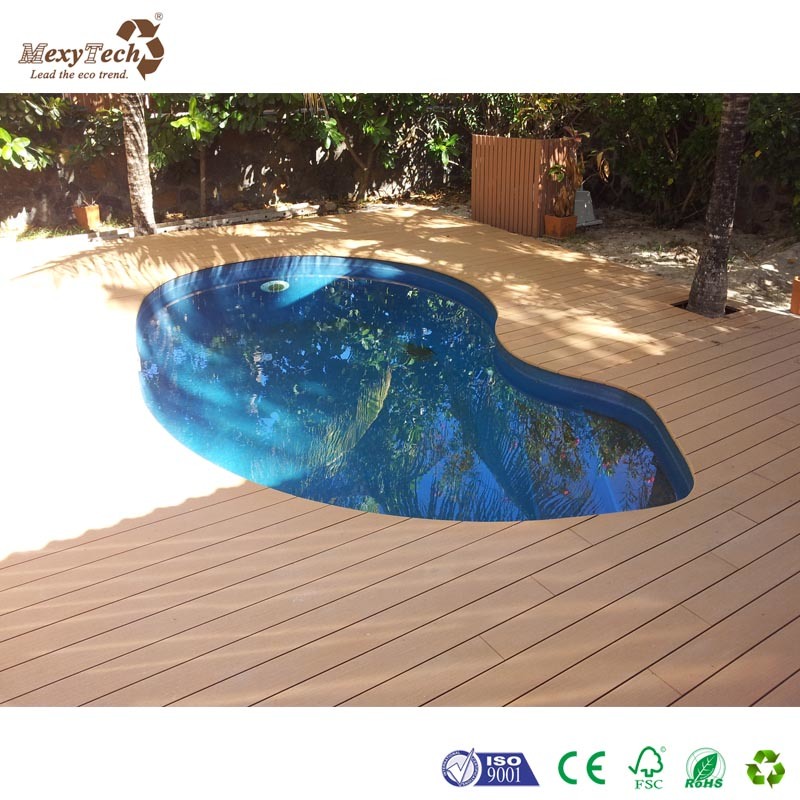 Eco-Friendly WPC Waterproof UV & Insect Resistant Decking for Outdoor Corridor / Garden