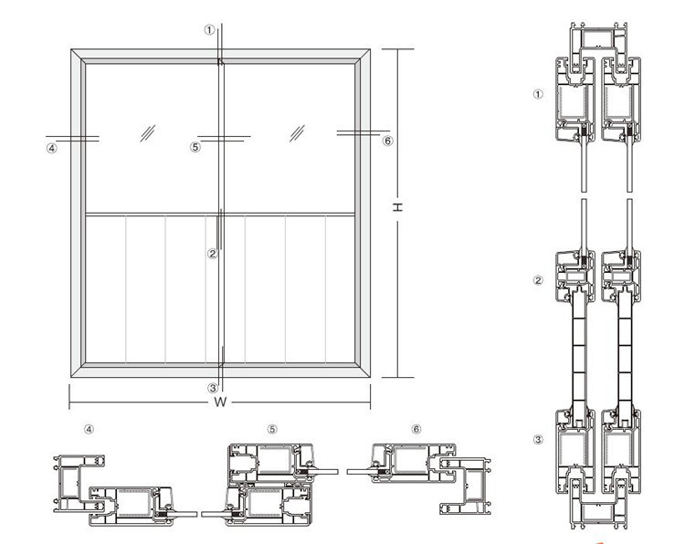 European Standard Lift and Sliding UPVC Window / UPVC Door / UPVC Profile