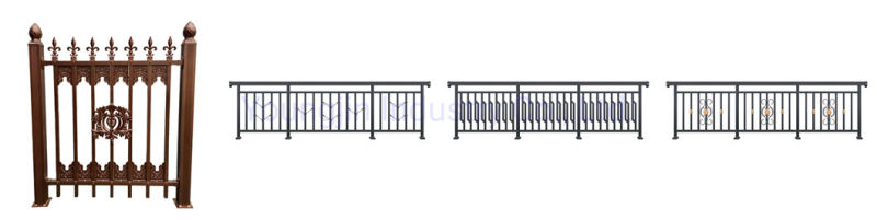Aluminium Handrail Aluminum Balustrades Tubular Fence for Garden Balcony