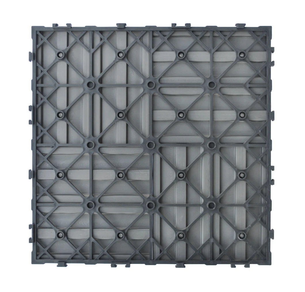 Co-Extrusion Composite WPC Decking Tiles 300X300mm WPC DIY Tiles Interlocking Decking Tiles for Outdoor Patio