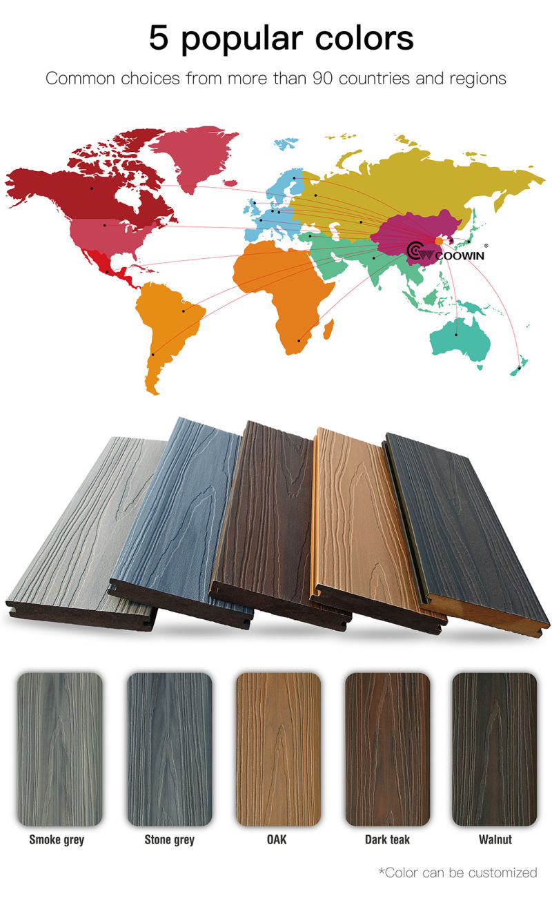 China Customized New WPC Composite Flooring Capped Solid WPC Decking