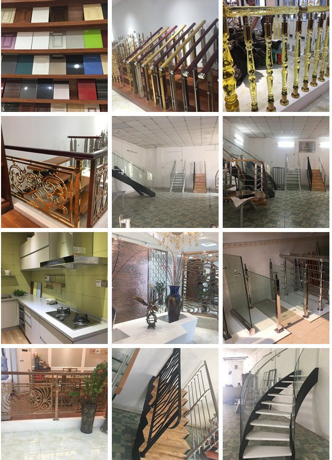 Customized Indoor Wooden Curved Staircase with Steel Rod Railing