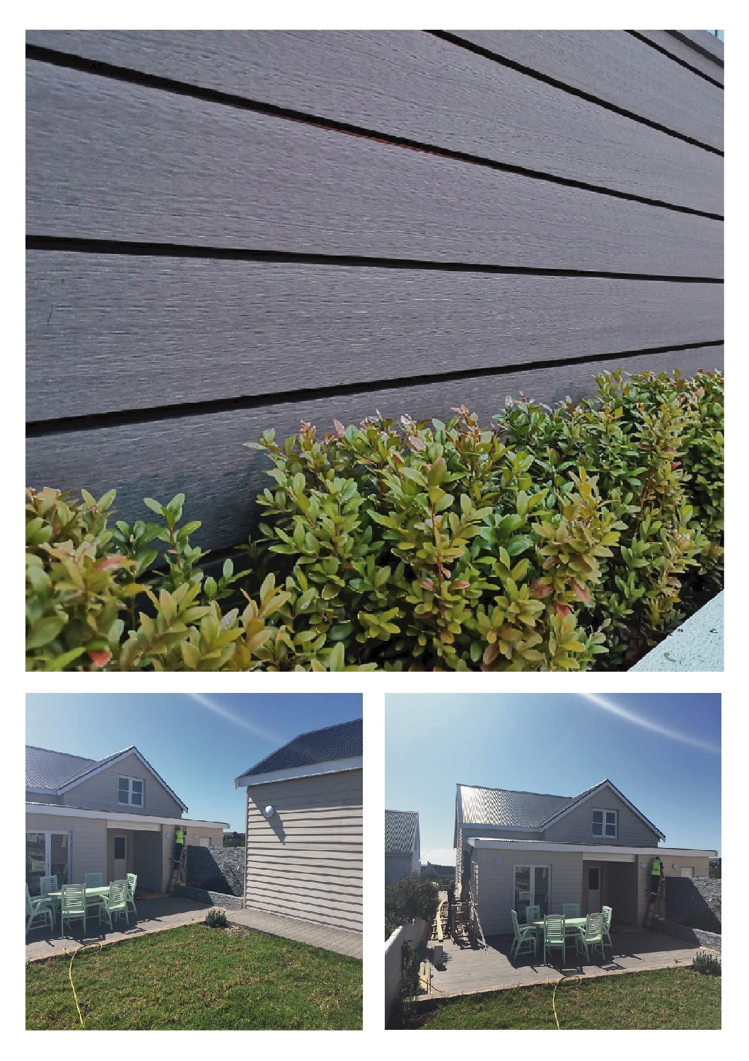 Water-Resistance Sunproof WPC Wall Panel Grooved Solid Outdoor Covering Wood Plastic Wall Cladding