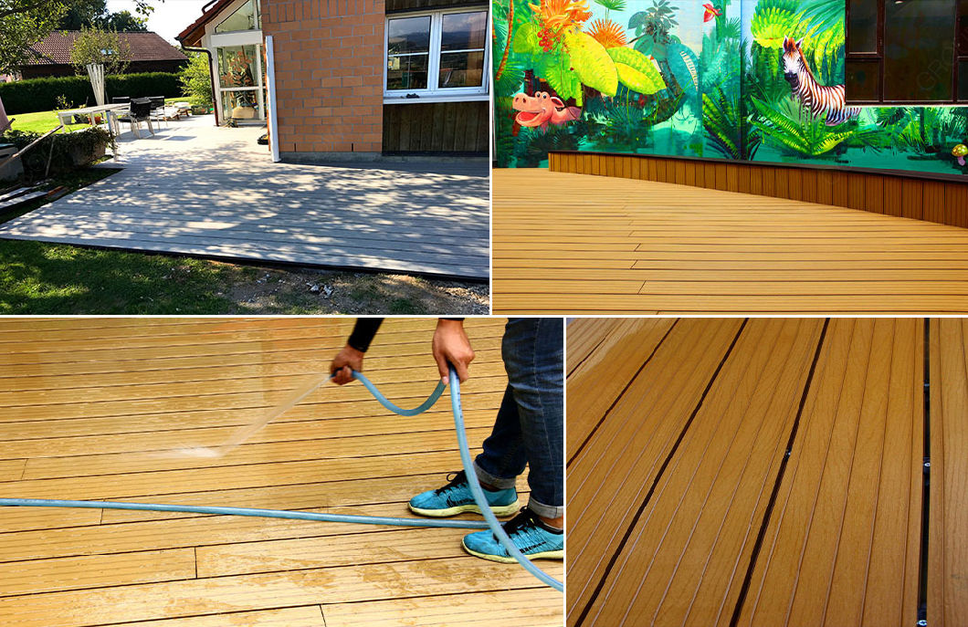 WPC DIY Decking WPC Flooring Recycled Plastic and Waste Wood Fiber Used Composite Decking