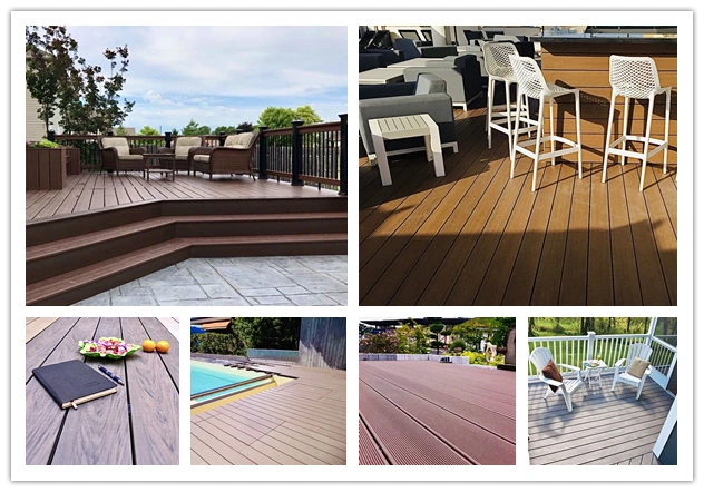 Outdoor Flooring Decking Wood Plastic Composite Backyard Floor Board WPC Decking Boards Composite Wood Decking