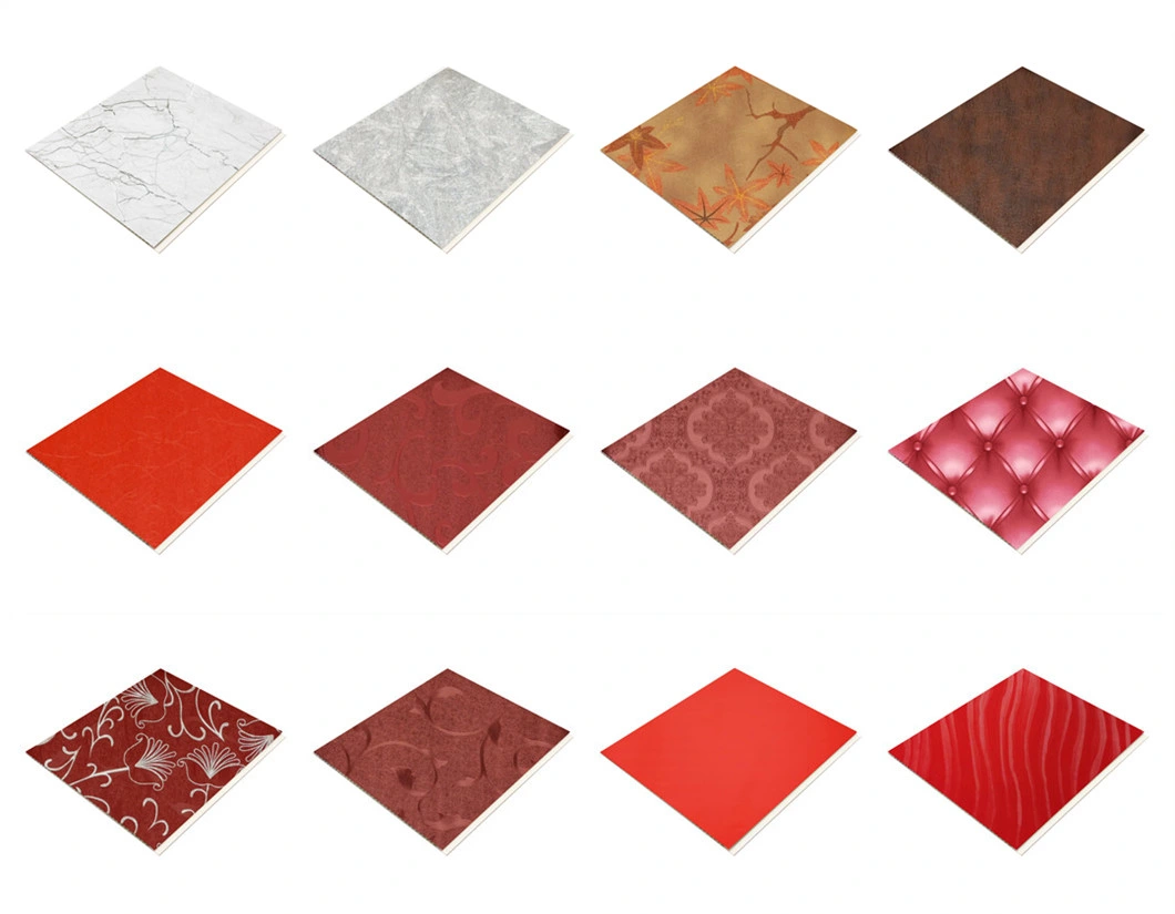 Wholesale Roof Tile Waterproofing Red PVC Ceiling Wall Panel Plastic Laminated 3D Board