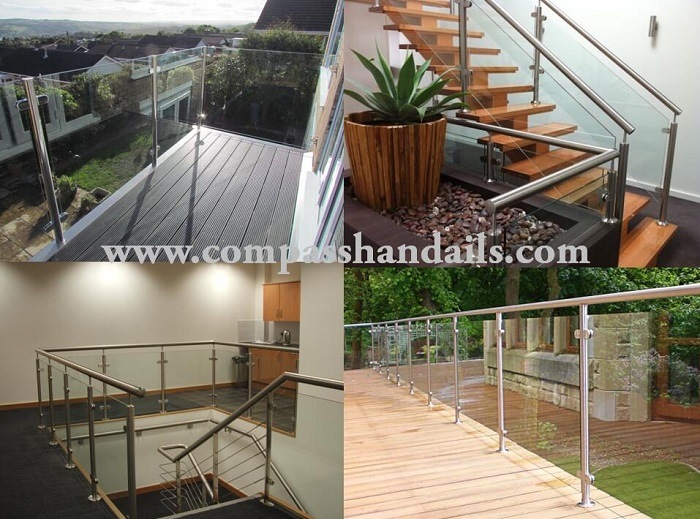 Glass Railing Balustrade System, Tempered Glass Stair Railing