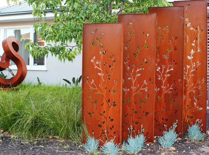 Decorative Spraying Laser Cut Metal Garden Fence Panels