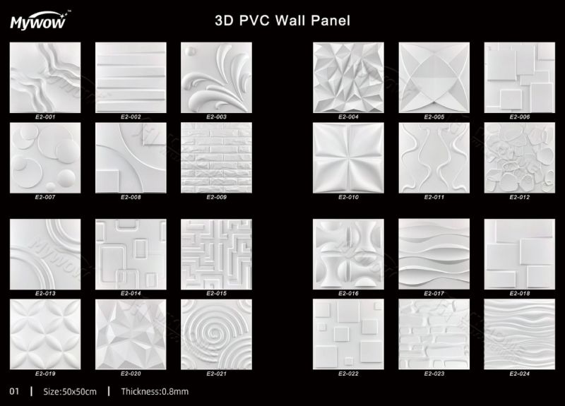 Modern Interior PVC Wall Panel Panel De Pared 3D