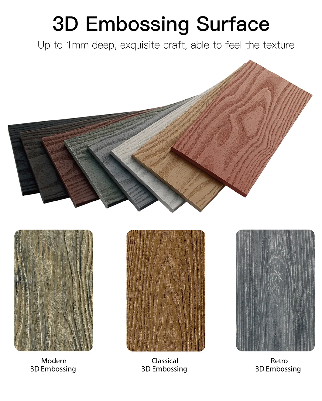 Eco Fence Board Material WPC Horizontal Decking Fence Panels for Sale