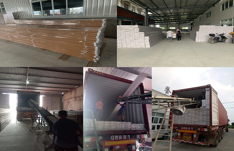Plastic Wood Grain Ceiling Panels Glossy PVC Wall Panel Techo De PVC for South America Market